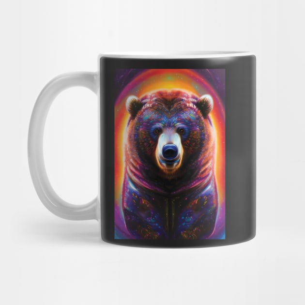 Colorful Bear Art | Cosmic Bear | Beautiful Space Artwork | Galaxy Bear | Tie Dye Bear by GloomCraft